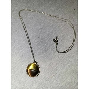 Two vintage necklaces-wooden beads & tiger eye pendant.